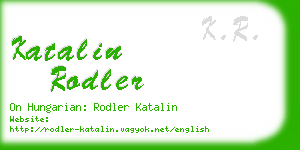 katalin rodler business card